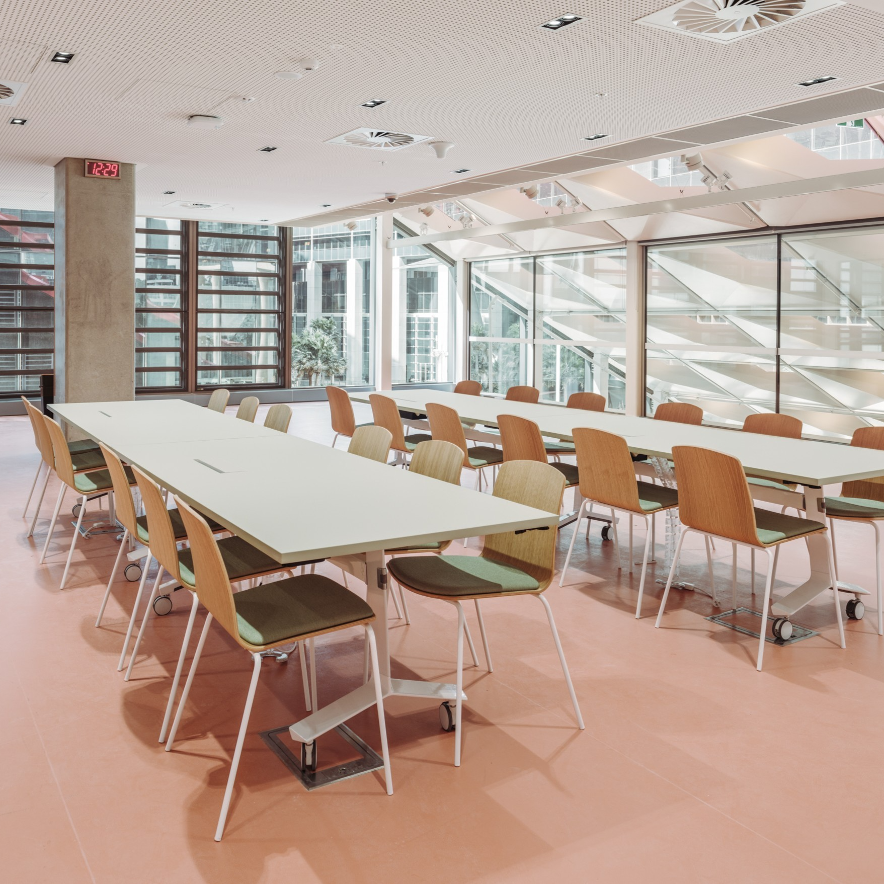 Venue meeting room with table and chairs at PHIVE